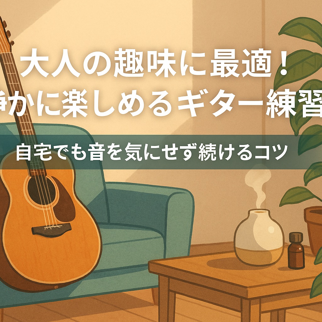 静かに楽しめるギター練習法｜大人の趣味に最適！音を気にせず自宅で続けるコツ