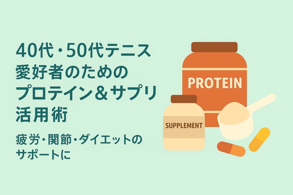 40代・50代テニス愛好者のためのプロテイン＆サプリ活用術｜疲労・関節・ダイエットのサポートに