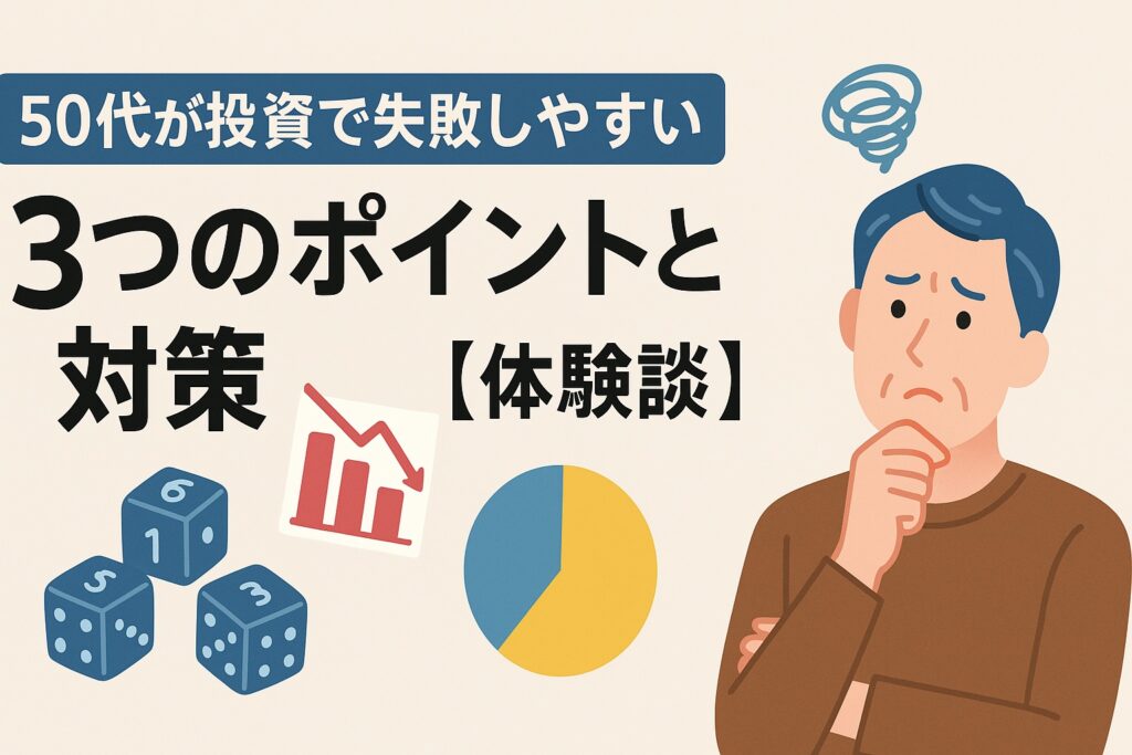 50代が投資で失敗しやすい3つのポイントと対策【体験談】｜続けるための工夫とは