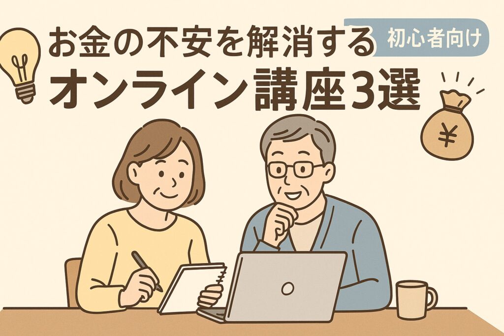 お金の不安を解消するオンライン講座3選【初心者向け・50代からでも安心】