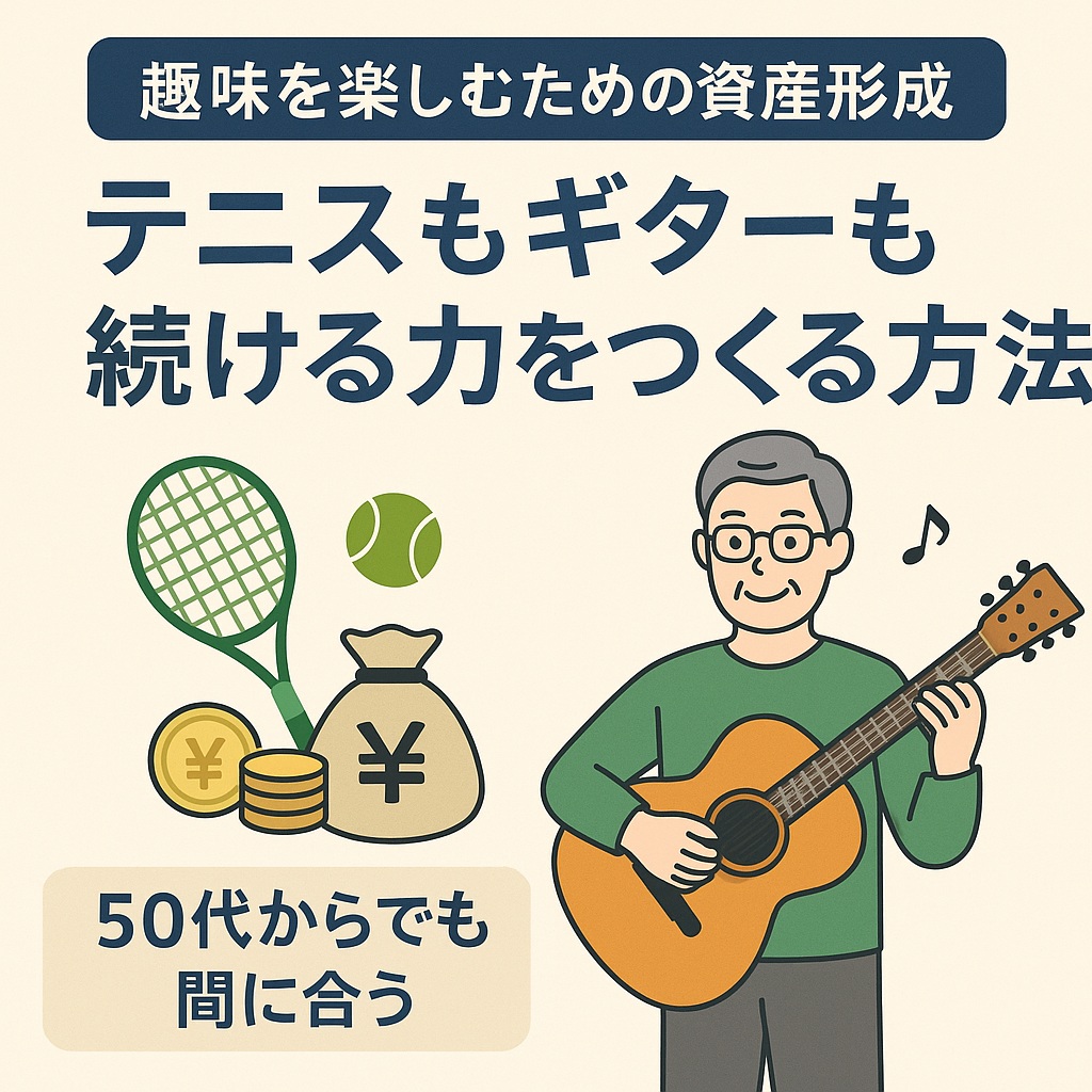 趣味を楽しむための資産形成｜テニスもギターも「続ける力」をつくる方法【50代向け】