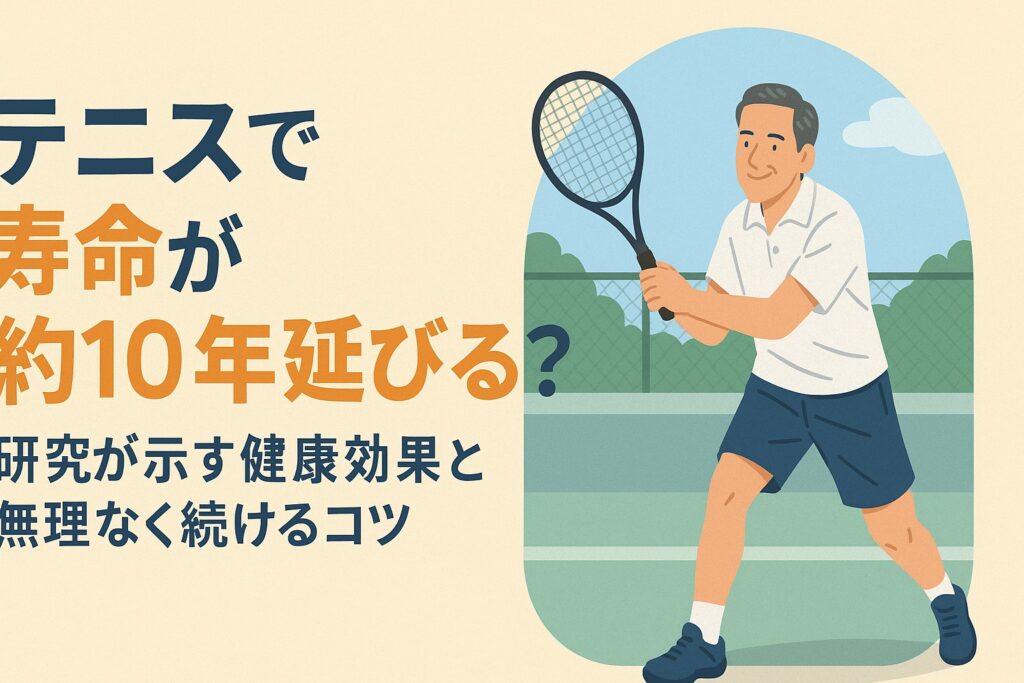 テニスで寿命＋10年？研究が示す健康効果と無理なく続ける方法｜50代からでも始められる生涯スポーツ